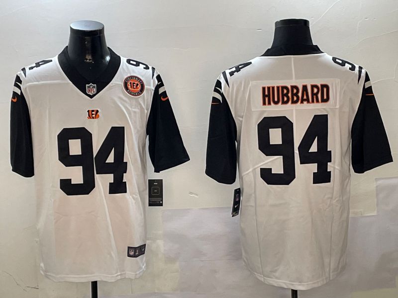 Men Cincinnati Bengals #94 Hubbard White Second generation 2024 Nike Limited NFL Jersey style 2->cincinnati bengals->NFL Jersey